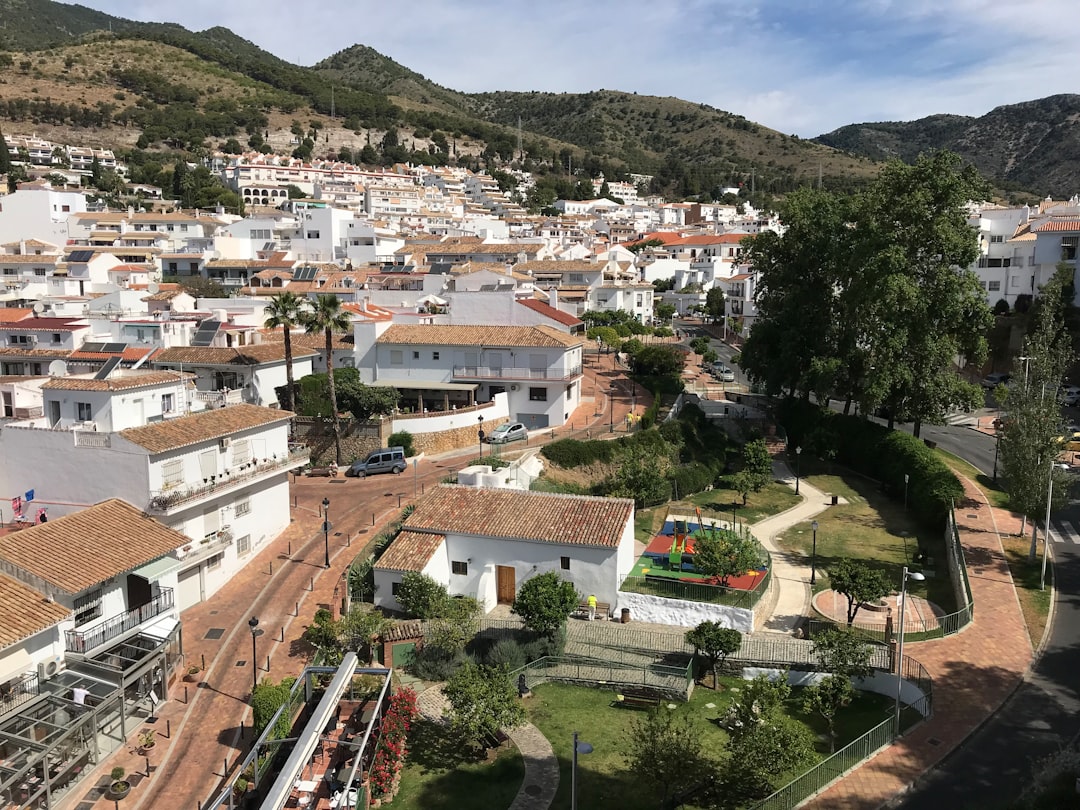 Whitewashed streets of Benalmádena Pueblo overlooking the Costa del Sol