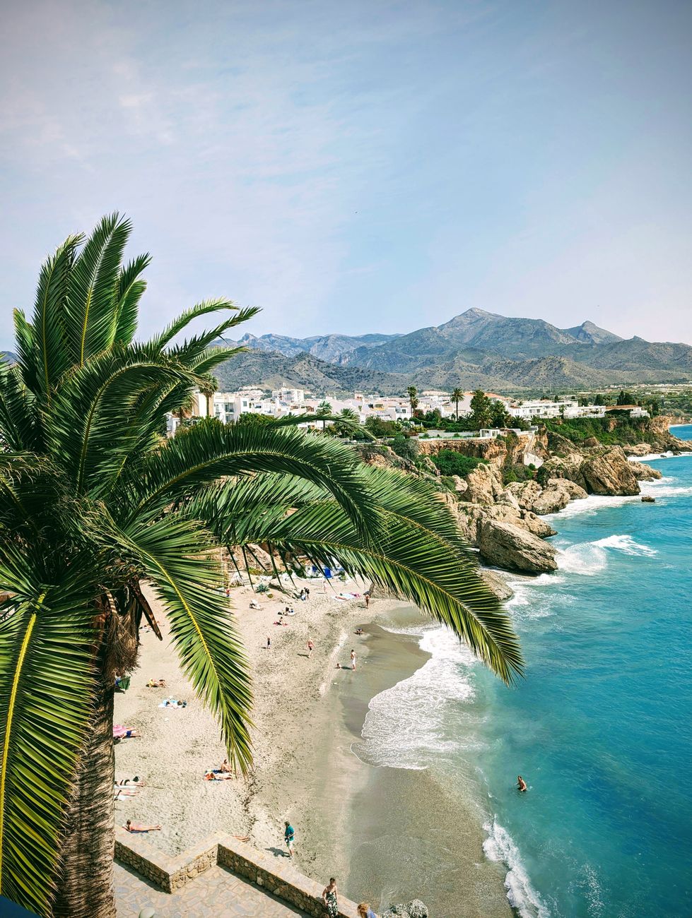 Burriana beach Nerja — sandy cove on the eastern Costa del Sol